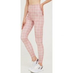 Guess legginsy damskie kolor różowy wzorzyste. Czerwone legginsy Guess, z aplikacjami, ze skóry. Za 329.99 zł.