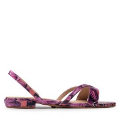 Sandały Eva Longoria. Czerwone sandały Eva Longoria, bez wzorów, bez obcasa, na płaskiej podeszwie, bez zapięcia. Za 399.99 zł.