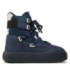 Śniegowce Moon Boot. Niebieskie śniegowce Moon Boot, bez wzorów, bez zapięcia. Za 899.99 zł.