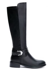 Foreverfolie Kozaki w kolorze czarnym rozmiar: 38. Czarne kozaki Foreverfolie, na zimę, bez wzorów, bez obcasa, bez zapięcia. Za 158.84 zł.