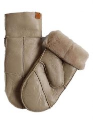 Kaiser Naturfellprodukte Wełniane rękawiczki "Nappa" w kolorze beżowym rozmiar: 8. Brązowe rękawiczki Kaiser Naturfellprodukte, bez wzorów, z materiału. Za 109.00 zł.