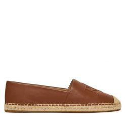 Espadryle LAUREN RALPH LAUREN. Brązowe espadryle Lauren Ralph Lauren, bez wzorów, bez obcasa. Za 619.99 zł.