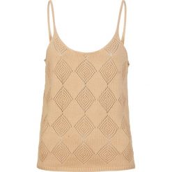 Top szydełkowy. Czarne topy bonprix, bez wzorów, bez kołnierzyka, bez ramiączek. Za 64.99 zł.