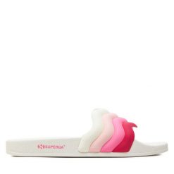 Klapki Superga. Białe klapki Superga, bez wzorów, bez obcasa, bez zapięcia. Za 139.99 zł.