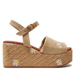 Sandały Toni Pons. Brązowe sandały Toni Pons, bez wzorów, bez obcasa, na koturnie, bez zapięcia. Za 429.99 zł.