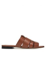 Pollini Klapki SA28051C0MTC0230 Brązowy. Brązowe klapki Pollini, bez wzorów, ze skóry, bez obcasa, bez zapięcia. Za 679.99 zł.