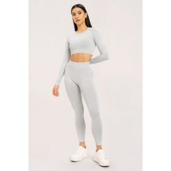 Legginsy fitness damskie Gym Glamour sprane. Brązowe legginsy GYM GLAMOUR, bez wzorów, glamour. Za 159.99 zł.