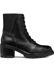 Geox Skórzane botki "Damiana" w kolorze czarnym rozmiar: 40. Czarne botki Geox, bez wzorów, eleganckie, bez obcasa, bez zapięcia. Za 413.86 zł.