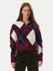 Tommy Jeans Sweter Fluffy DW0DW23351 Fioletowy Regular Fit. Fioletowe swetry Tommy Jeans, s, bez wzorów, z jeansu, bez ramiączek. Za 649.99 zł.