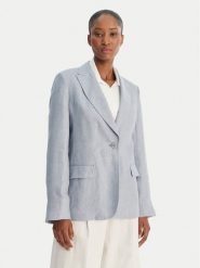 Weekend Max Mara Marynarka Nalut 2615041072 Błękitny Regular Fit. Niebieskie marynarki i żakiety Weekend Max Mara, bez wzorów, ze lnu, bez ramiączek. Za 1,789.00 zł.