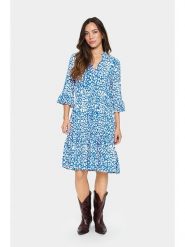 SAINT TROPEZ Sukienka w kolorze niebieskim rozmiar: XS. Niebieskie sukienki Saint Tropez, xs, bez wzorów, z wiskozy, bez kołnierzyka, bez ramiączek, midi, rozkloszowane. Za 104.99 zł.