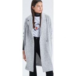 Melanżowy płaszcz oversize - Jasny szary. Płaszcze marki Cropp. Za 139.99 zł.