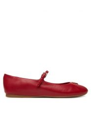 Guess Baleriny FLTKLD LEA02 Czerwony. Czerwone baleriny Guess, z aplikacjami, ze skóry, bez obcasa, bez zapięcia. Za 289.99 zł.