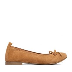 Baleriny Lasocki. Brązowe baleriny Lasocki, bez wzorów, bez obcasa, bez zapięcia. Za 159.99 zł.