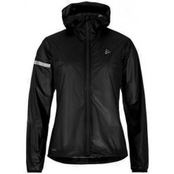 Lekka, wodoodporna kurtka damska z kapturem Craft Pro Hydro. Czarne kurtki do biegania Craft, bez wzorów, z kapturem, do biegania. Za 535.00 zł.