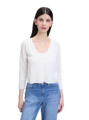 CARTOON Kardigan w kolorze białym rozmiar: 36. Białe swetry Cartoon, bez wzorów, bez ramiączek. Za 82.99 zł.