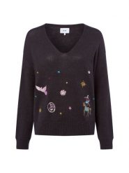 Nümph Damski sweter z dzianiny z zawartością alpaki - Nualmut Kobiety szary jednolity, XS. Szare swetry Nümph, xs, bez wzorów, z dzianiny, bez ramiączek. Za 449.95 zł.