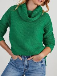 Milan Kiss Golf w kolorze zielonym rozmiar: XL. Zielone swetry Milan Kiss, xl, bez wzorów, bez ramiączek. Za 141.19 zł.