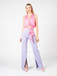 Pinko Top "Tremulo" | 101069 A0NP | Kobieta | Różowy. Czerwone topy Pinko, uniwersalny, bez wzorów, z poliesteru, eleganckie, bez kołnierzyka, bez ramiączek. W wyprzedaży za 279.00 zł.