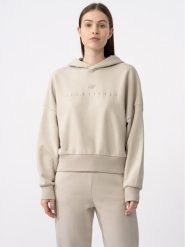 4F Bluza 4FAW23TSWSF0717 Beżowy Regular Fit. Brązowe bluzy bez kaptura 4f, l, bez wzorów, z bawełny, bez kaptura, do biegania. Za 119.99 zł.