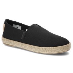 Czarne Espadryle Cross Jeans Wygodne Buty Damskie. Czarne espadryle Cross Jeans, bez wzorów, z jeansu, eleganckie, bez obcasa. Za 89.99 zł.