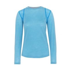 Damska koszulka termoaktywna z długim rękawem Kari Traa Embla. Niebieskie bielizna termoaktywna damska Kari Traa, bez wzorów, bez ramiączek. Za 423.00 zł.