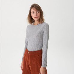 Bluzka z guzikami - Jasny szar. Bluzki marki House. Za 49.99 zł.