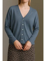 Cotton Candy Kardigan w kolorze niebieskim rozmiar: M. Niebieskie swetry Cotton Candy, m, bez wzorów, bez ramiączek. Za 118.01 zł.