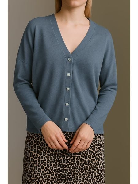 Cotton Candy Kardigan w kolorze niebieskim rozmiar: M. Niebieskie swetry Cotton Candy, m, bez wzorów, bez ramiączek. Za 124.95 zł.