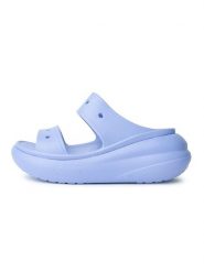 Crocs Klapki "Classic Crush" w kolorze niebieskim rozmiar: 41/42. Niebieskie klapki Crocs, bez wzorów, klasyczne, z otwartym noskiem, bez obcasa, bez zapięcia. Za 100.52 zł.