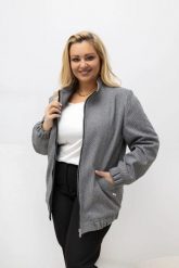 Kurtka bomberka Balance we wzór w jodełkę, z kieszeniami i ściągaczami PLUS SIZE XXL OVERSIZE WIOSNA. Kurtki Moda Size Plus Iwanek, na wiosnę, l, bez wzorów, z elastanu, biznesowe, bez kaptura. Za 319.90 zł.