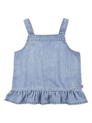 Levi's Kids Top w kolorze niebieskim rozmiar: 152. Niebieskie topy Levi's Kids, s, bez wzorów, z bawełny, bez kołnierzyka, bez ramiączek. Za 83.62 zł.