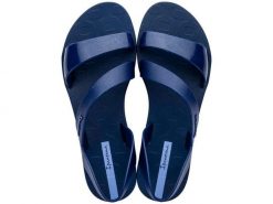Sandały plażowe damskie Ipanema Vibe Sandal FEM. Niebieskie sandały Ipanema, bez wzorów, z gumy, bez obcasa, na płaskiej podeszwie, bez zapięcia. Za 97.44 zł.