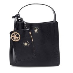 Torebka Beverly Hills Polo Club. Czarne torebki klasyczne Beverly Hills Polo Club, bez wzorów, klasyczne, bez dodatków. Za 199.99 zł.