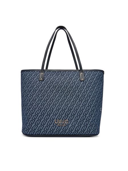 Liu Jo Torebka AA6070 T379A Granatowy. Niebieskie shopper bag Liu Jo, bez wzorów, z materiału, bez dodatków. Za 599.99 zł.