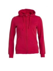 Clique Basic Hoody Full Zip Women - damska bluza z kapturem czerwona. Czerwone bluzy CLIQUE, m, bez wzorów, z bawełny, z kapturem. Za 188.50 zł.