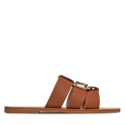 Klapki Liu Jo. Brązowe klapki Liu Jo, bez wzorów, bez obcasa, bez zapięcia. Za 499.99 zł.