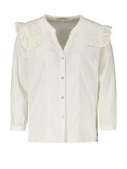 Garcia Bluzka w kolorze białym rozmiar: L. Białe bluzki Garcia, l, bez wzorów, z bawełny, bez kołnierzyka, bez ramiączek. Za 73.58 zł.