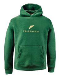 Bluza rozgrzewkowa Slopers. Zielone bluzy FELSENFEST, s, z aplikacjami, z materiału, bez ramiączek, z kapturem. Za 289.99 zł.