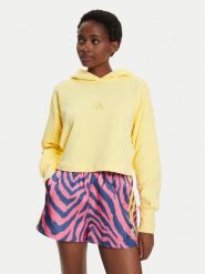 Adidas Bluza ALL SZN French Terry 3-Stripes IY6853 Żółty Regular Fit. Żółte bluzy adidas, xl, bez wzorów, z bawełny, bez kaptura. Za 179.99 zł.