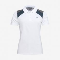 Koszulka polo damska CLUB 22 Tech. Białe t-shirty sportowe Head, m, bez wzorów, z poliesteru, bez ramiączek, tenisowe. W wyprzedaży za 140.00 zł.