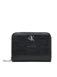 Calvin Klein Portfel Lizard Embossed Lthr Med Flap Zi LV04F1067G Czarny. Czarne portfele Calvin Klein, bez wzorów, ze skóry. Za 209.99 zł.