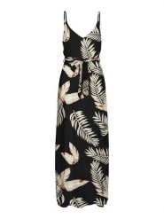 Vero Moda Sukienka w kolorze czarno-beżowym rozmiar: XL. Brązowe sukienki Vero Moda, xl, bez wzorów, z tkaniny, bez kołnierzyka, bez ramiączek, maxi. Za 145.94 zł.