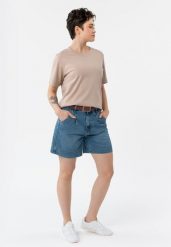 Krótkie szorty jeansowe E-LUMIA. Szorty Volcano, bez wzorów, z bawełny, klasyczne. Za 139.99 zł.