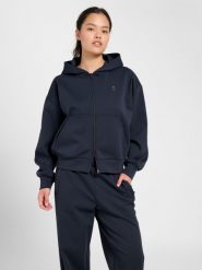 Damska bluza z kapturem zapinana na zamek Hummel Defender. Czarne bluzy Hummel, m, bez wzorów, z dresówki, klasyczne, bez ramiączek, z kapturem. Za 290.50 zł.