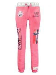 Geographical Norway Spodnie dresowe "Moliere" w kolorze różowym rozmiar: M. Różowe spodnie dresowe Geographical Norway, z aplikacjami, z dresówki. Za 79.21 zł.