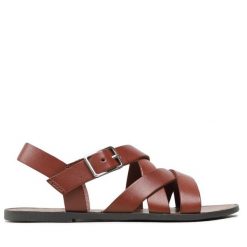 Sandały Vagabond Shoemakers. Brązowe sandały Vagabond Shoemakers, bez wzorów, bez obcasa, na płaskiej podeszwie, bez zapięcia. Za 269.99 zł.
