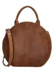 HIDE & STITCHES Skórzana torebka "Cote d Azur" w kolorze jasnobrązowym - 36 x 32 x 8 cm rozmiar: onesize. Brązowe torebki klasyczne HIDE & STITCHES, w ażurowe wzory, z materiału, przez ramię, bez dodatków. Za 304.99 zł.