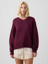 GAP Sweter w kolorze bordowym rozmiar: XS. Czerwone swetry GAP, xs, bez wzorów, bez ramiączek. Za 204.95 zł.