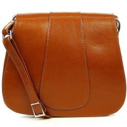 Torebka skórzana listonoszka DAN-A T131 camel. Brązowe shopper bag DAN-A, bez wzorów, ze skóry, eleganckie, bez dodatków. Za 229.99 zł.